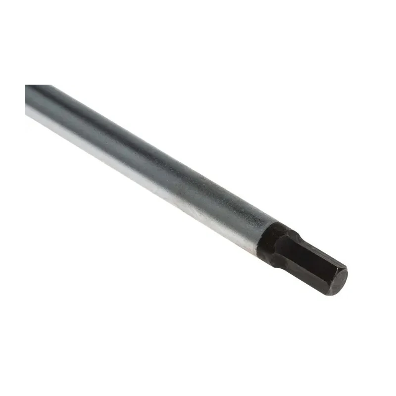 Facom T Metric Hex Key, Long Arm, Hex Size 6 mm, Chrome Finish, 210mm Length 84TC.6