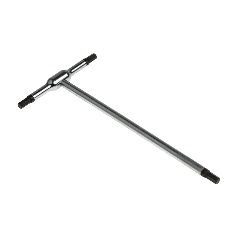 Facom T Metric Hex Key, Long Arm, Hex Size 6 mm, Chrome Finish, 210mm Length 84TC.6