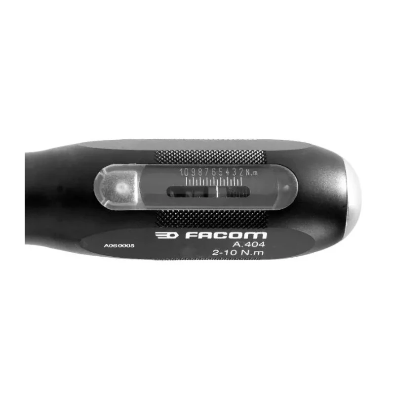 Facom Adjustable Torque Screwdriver 2 to 10 Nm, 1/4 in Drive, ±6% Accuracy A.404