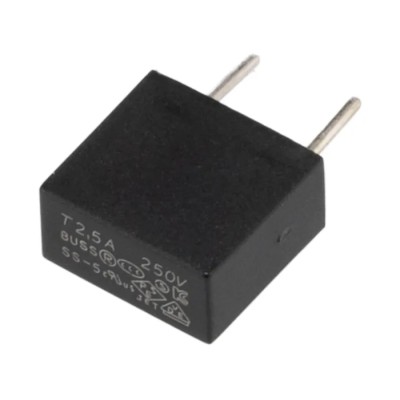 Eaton Radial Fuse 2.5A 250V AC Time Delay Plastic Body SS-5-2-5A-BK