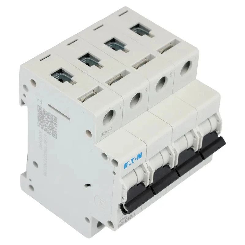 Schneider Electric xEffect Miniature Circuit Breaker 4-Poles 40A Type C 400V AC 6 kA Breaking Capacity 239222 FAZ6-C40/4