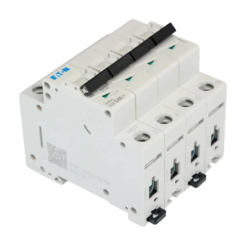 Schneider Electric xEffect Miniature Circuit Breaker 4-Poles 40A Type C 400V AC 6 kA Breaking Capacity 239222 FAZ6-C40/4