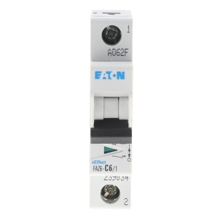Eaton xEffect Miniature Circuit Breaker, 1-Pole, 6A, Type C, 400V AC, 6 kA Breaking Capacity 239034 FAZ6-C6/1