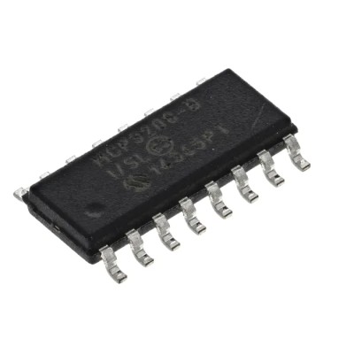 Microchip 8-Channel 12-Bit SAR ADC 100 ksps SPI Interface 16-Pin SOIC MCP3208-BI/SL