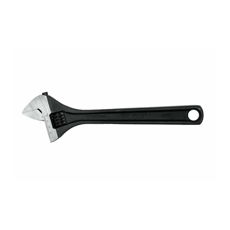 Teng Tools Adjustable Wrench 38 mm Jaw Capacity 300mm Overall Length Metal Handle 4005