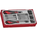 Teng Tools Screwdriver Bit Set 38 Pieces Hex, Phillips, Torx, Slotted 25 mm Drive 6.35 mm TTMDQ38