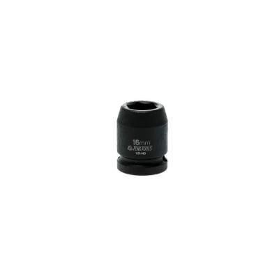 Teng Tools 16 mm 12.7 mm Drive 6 Point Impact Socket, 30mm Length 920516N