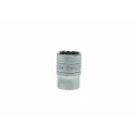 Teng Tools 1/2 in Drive 19 mm 12 Point Bi-Hexagon Socket Chrome Vanadium Steel Satin Finish M120519-C