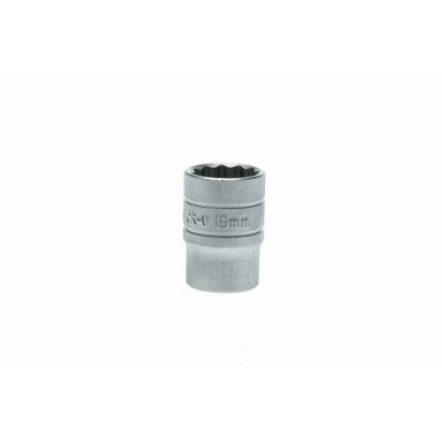 Teng Tools 1/2 in Drive 19 mm 12 Point Bi-Hexagon Socket Chrome Vanadium Steel Satin Finish M120519-C