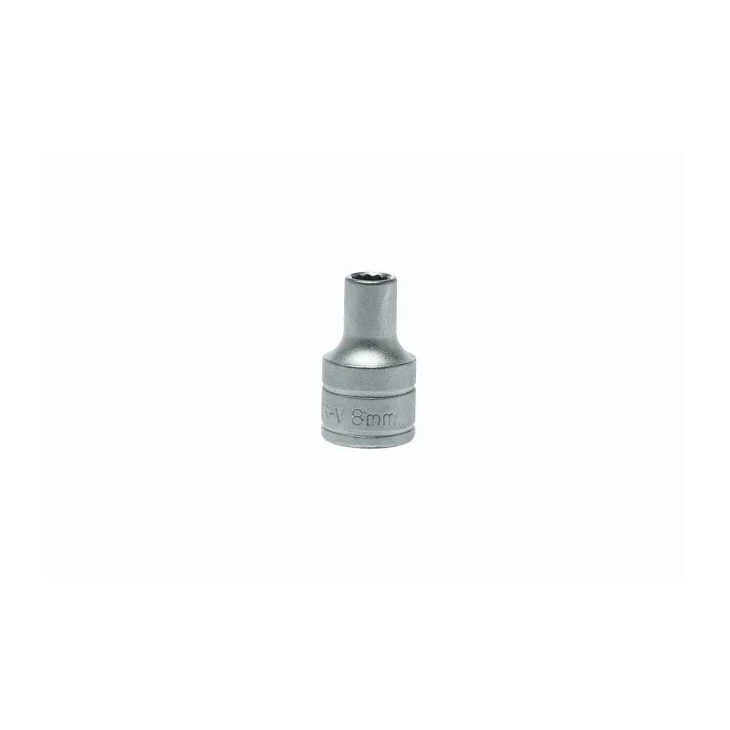 Teng Tools 1/2 in Drive 8 mm 12 Point Bi-Hexagon Socket Chrome Vanadium 38mm Overall Length M120508-C