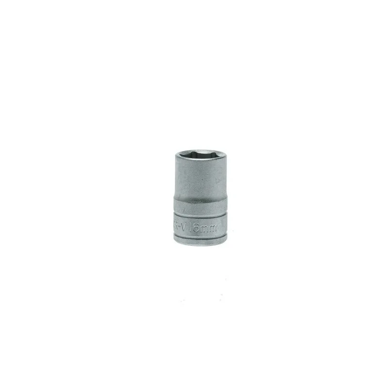 Teng Tools 1/2 in Drive 16 mm 6 Point Bi-Hexagon Socket Satin Finish, 38mm Overall Length M1205166-C