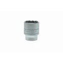 Teng Tools 1/2 in Drive 26 mm 12 Point Bi-Hexagon Socket, Satin Finish, 40mm Overall Length M120526-C