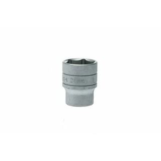 Teng Tools 1/2 in Drive 24 mm 6 Point Bi-Hexagon Socket Tool, Satin Finish, 40mm Overall Length M1205246-C
