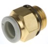 SMC Pneumatic Fitting 8mm Push-in Tube to 1/4 in Male Uni Thread Electroless Nickel Plated Brass KQ2H08-U02A