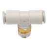 SMC Pneumatic Fitting Push-in 6 mm Connection Threaded Branch, Electroless Nickel Plated Brass KQ2T06-01AS