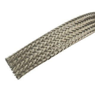 UVOX Expandable Braided Nylon Grey EMC Cable Sleeve 5m Length 8mm to 18mm Diameter FCS-13