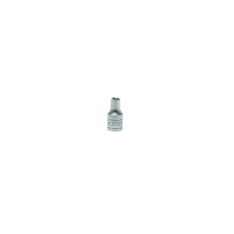 Teng Tools 1/4 in Drive 4.5 mm 6 Point Bi-Hexagon Socket, Satin Finish, 25mm Overall Length M1405045-C