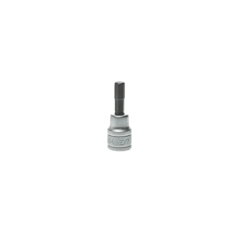 Teng Tools Chrome Plated Alloy Steel 7 mm Bit Socket 3/8 in Drive Square 49.5mm Overall Length M381507-C