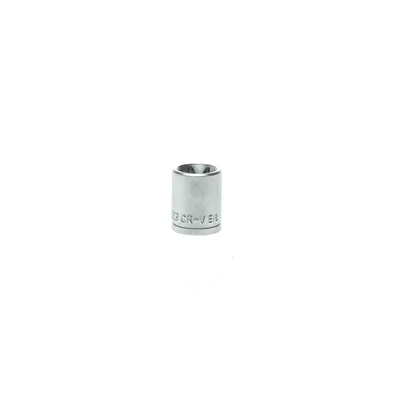 Teng Tools 3/8 in Drive E18 Standard Square Alloy Steel Socket, Chrome Finish, 78mm Overall Length M380718-C