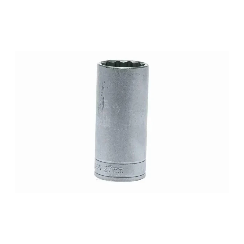 Teng Tools 1/2 in Drive 27 mm 12 Point Socket Satin Finish Chrome Vanadium Steel M120627-C