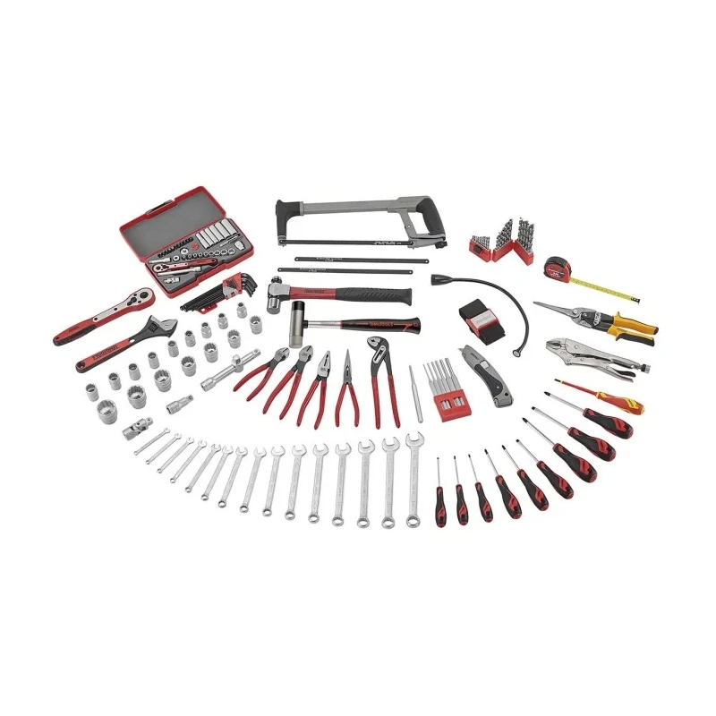 Teng Tools 144 Piece Automotive Tool Kit with Case TC144E