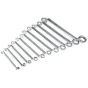 Teng Tools 11-Piece Ring Spanner Set, 6 To 32 mm, Chrome Vanadium Steel Satin Finish 6311