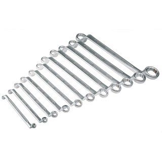 Teng Tools 11-Piece Ring Spanner Set, 6 To 32 mm, Chrome Vanadium Steel Satin Finish 6311