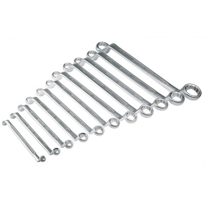 Teng Tools 11-Piece Ring Spanner Set, 6 To 32 mm, Chrome Vanadium Steel Satin Finish 6311