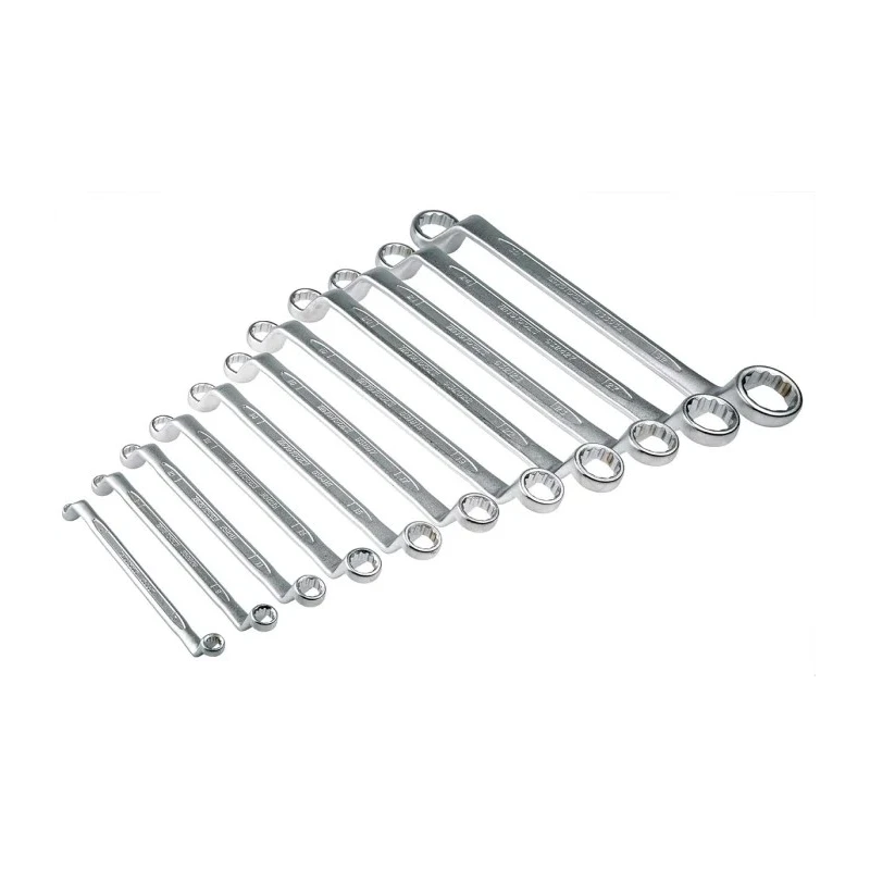 Teng Tools 11-Piece Ring Spanner Set, 6 To 32 mm, Chrome Vanadium Steel Satin Finish 6311