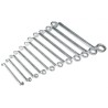 Teng Tools 11-Piece Ring Spanner Set, 6 To 32 mm, Chrome Vanadium Steel Satin Finish 6311