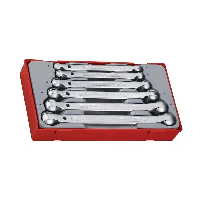 Teng Tools 6-Piece Chrome Vanadium Steel Spanner Set 8 To 19 mm TT6506