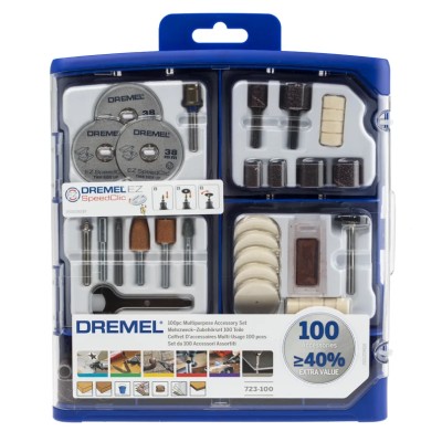Dremel 100-Piece Multi-Purpose Modular Accessory Set for use with Dremel Tools 2615S723JA