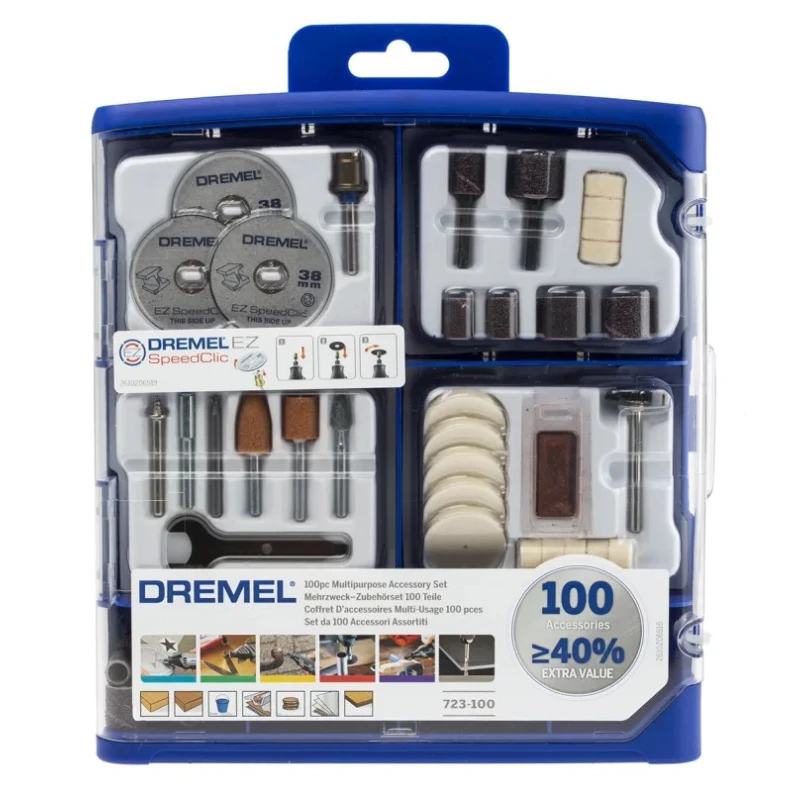 Dremel 100-Piece Multi-Purpose Modular Accessory Set for use with Dremel Tools 2615S723JA