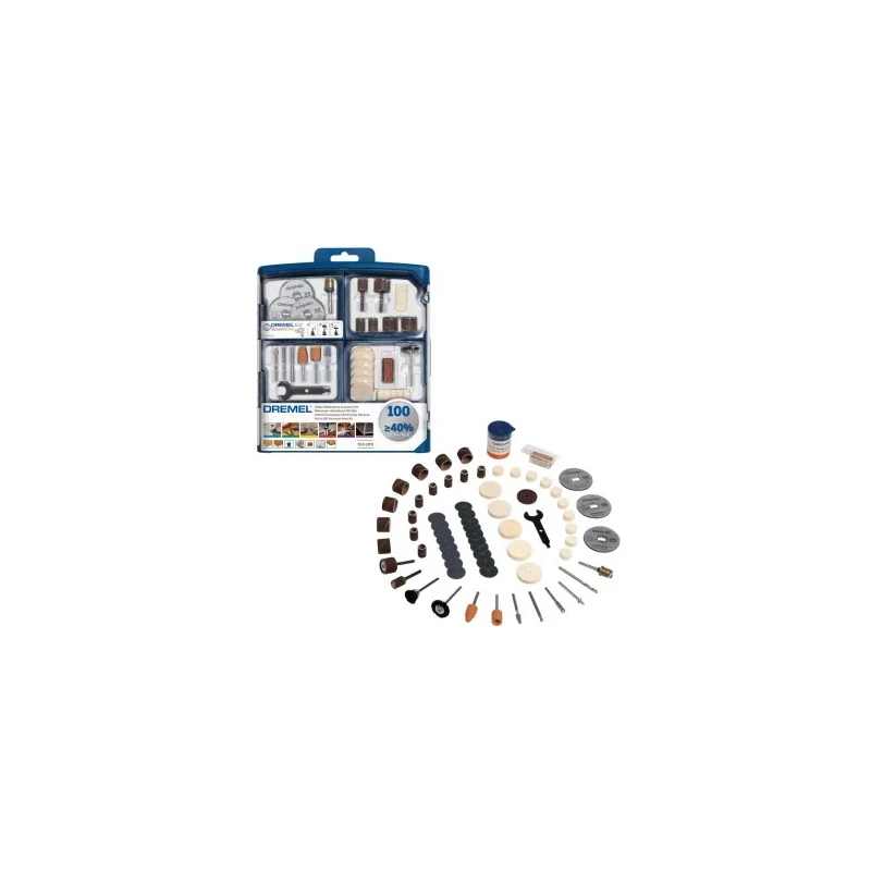 Dremel 100-Piece Multi-Purpose Modular Accessory Set for use with Dremel Tools 2615S723JA