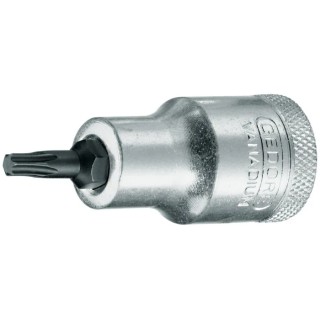 Gedore Screwdriver Bit 12.7 mm Drive Size T20 Torx Tip, 55 mm Overall Length ITX 19 T20