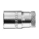 Gedore 1/4 in Drive 14 mm 6 Point Square Socket, Chrome Finish, 10.0mm Overall Length 20 14