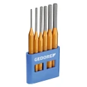 Gedore Pin Punch Set 6-Piece, Silver Steel Chrome Vanadium, 10.0mm Shank 116 A