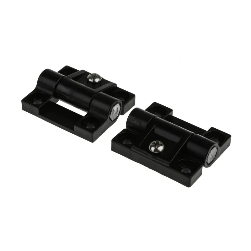 RS PRO Black Acetal POM Friction Hinge with Fixed Pin Screw Fixing 43mm x 37mm x 6mm 772-9632