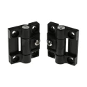 RS PRO Black Acetal POM Friction Hinge with Fixed Pin Screw Fixing 43mm x 37mm x 6mm 772-9632