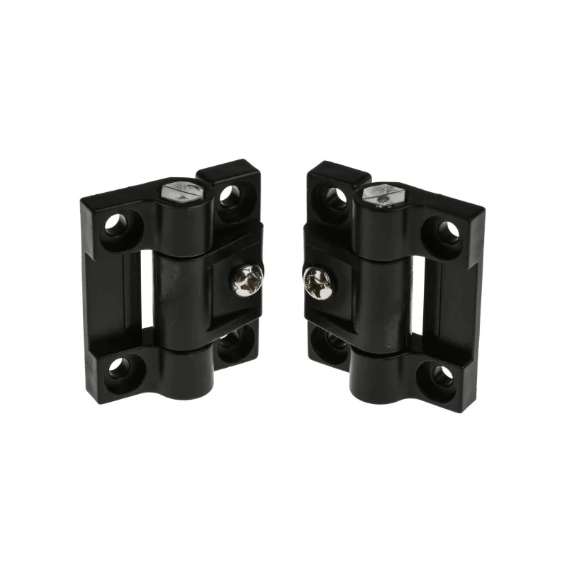 RS PRO Black Acetal POM Friction Hinge with Fixed Pin Screw Fixing 43mm x 37mm x 6mm 772-9632