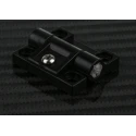 RS PRO Black Acetal POM Friction Hinge with Fixed Pin Screw Fixing 43mm x 37mm x 6mm 772-9632