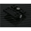 RS PRO Black Acetal POM Friction Hinge with Fixed Pin Screw Fixing 43mm x 37mm x 6mm 772-9632