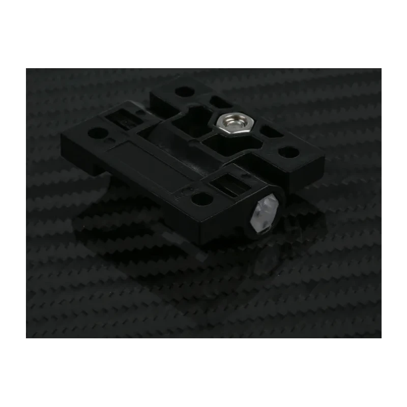 RS PRO Black Acetal POM Friction Hinge with Fixed Pin Screw Fixing 43mm x 37mm x 6mm 772-9632