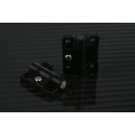 RS PRO Black Acetal POM Friction Hinge with Fixed Pin Screw Fixing 43mm x 37mm x 6mm 772-9632