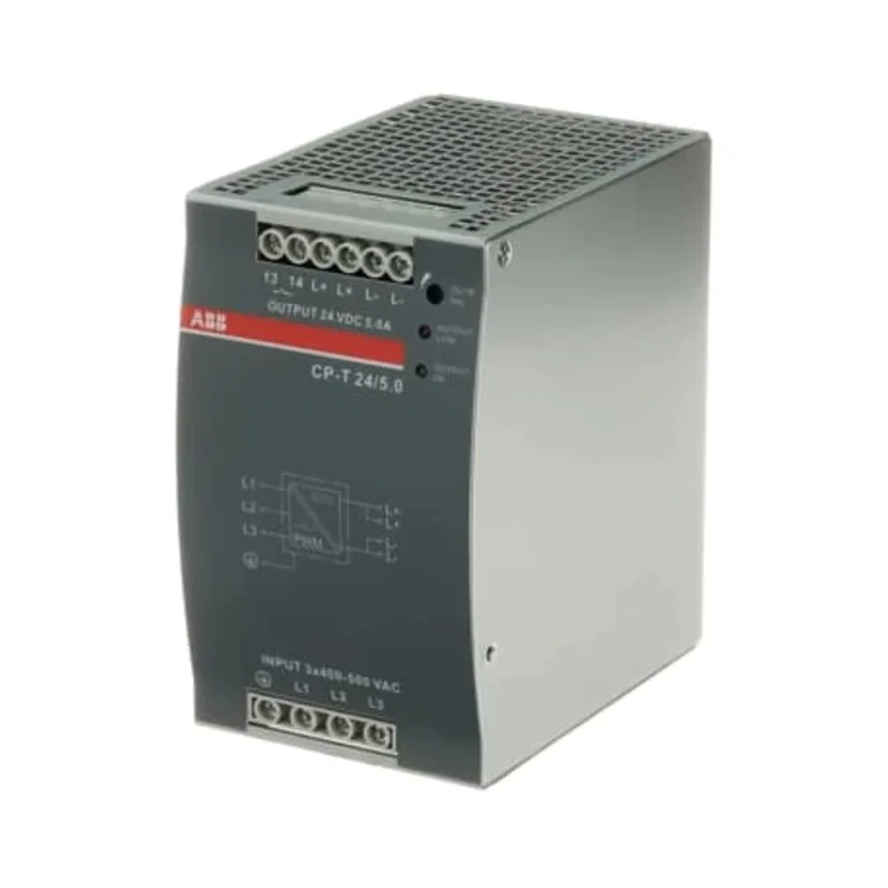 ABB CPT Switched Mode DIN Rail Power Supply AC/DC Input 820 V dc 575 V ac, Output 24 V dc 5 A 1SVR427054R0000 CP-T 24/5.0