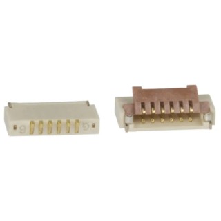 Hirose FH19 0.5 mm Pitch 6 Way Right Angle Female FPC Connector ZIF Bottom Contact 