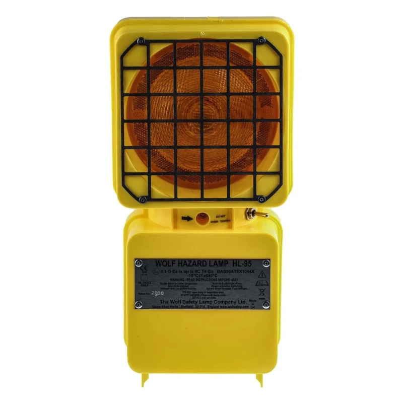 Wolf Safety HL-95 Series Amber Beacon Steel Housing LED Bulb 5.6V DC Free Stand IP21 HL-95