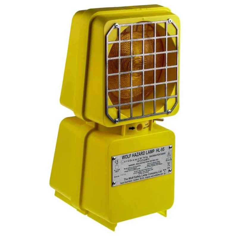 Wolf Safety HL-95 Series Amber Beacon Steel Housing LED Bulb 5.6V DC Free Stand IP21 HL-95