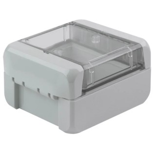 Bopla Bocube Series Light Grey Transparent Lid Polycarbonate Enclosure IP66 IP68 IK07 47mm x 96021115 B 080805 PC-V0-G-7035