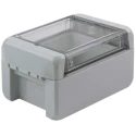 Bopla Bocube Series Light Grey Transparent Lid Polycarbonate Enclosure, IP66, IP68, IK07, 60 96022125 B 100806 PC-V0-G-7035